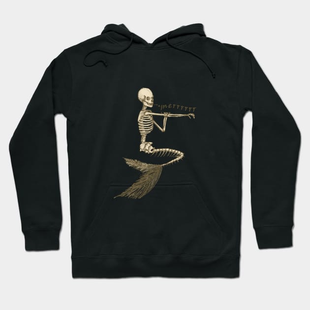 BATHING MERMAID SKELETON merrrrrrrr Hoodie by dcohea